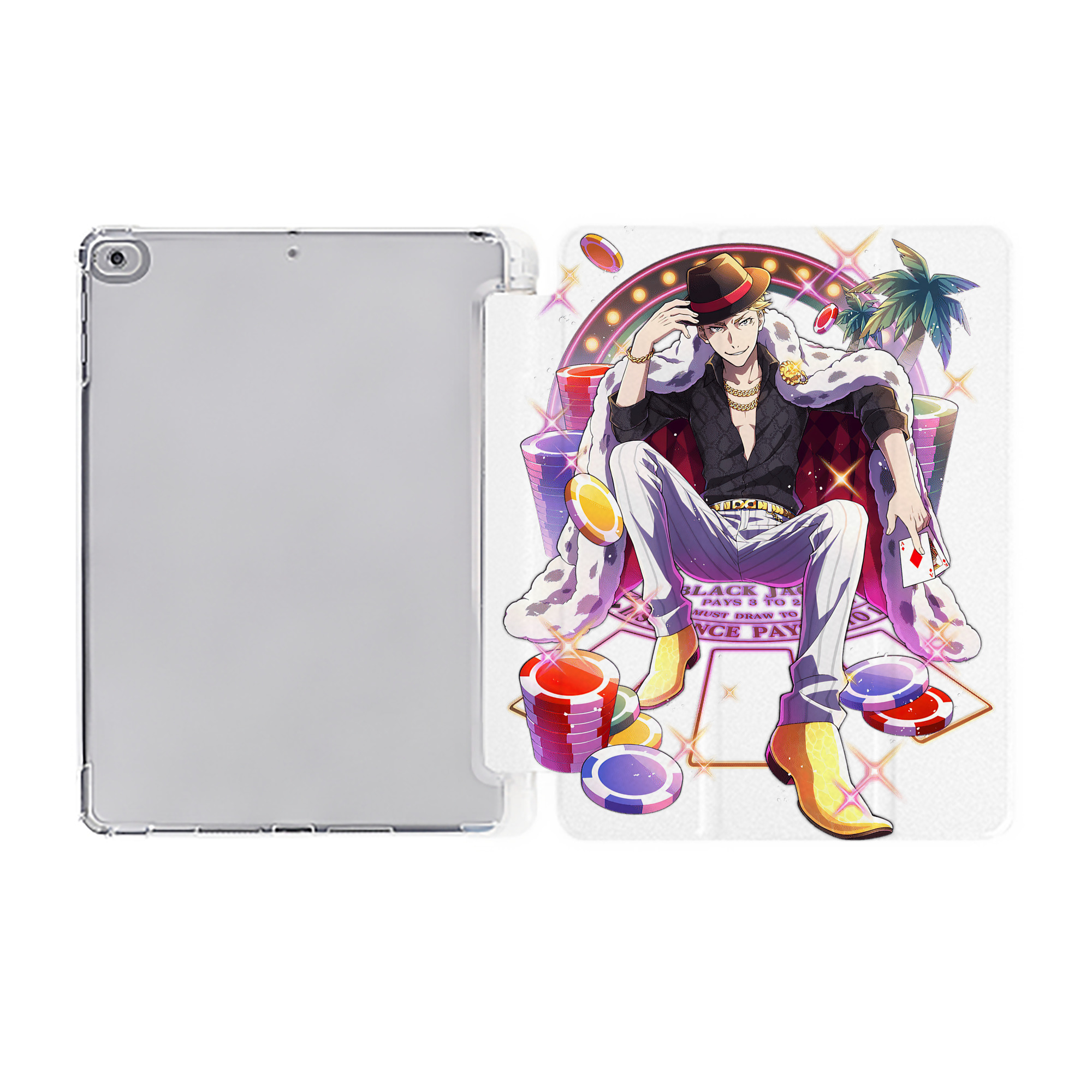 （画像用） 文豪ストレイドッグス Bungo Stray Dogs IPad ケース ペン収納付き 三つ折りスタンド PUレザー×シリコン 対応機種9.5/10.5/10.9インチ